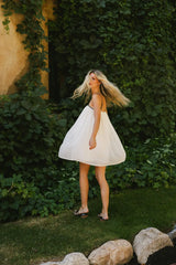 Jovie Contrast Mini Dress in Cream FINAL SALE