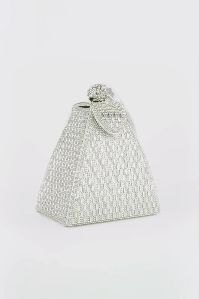 Crystal Gold Pyramid Handbag