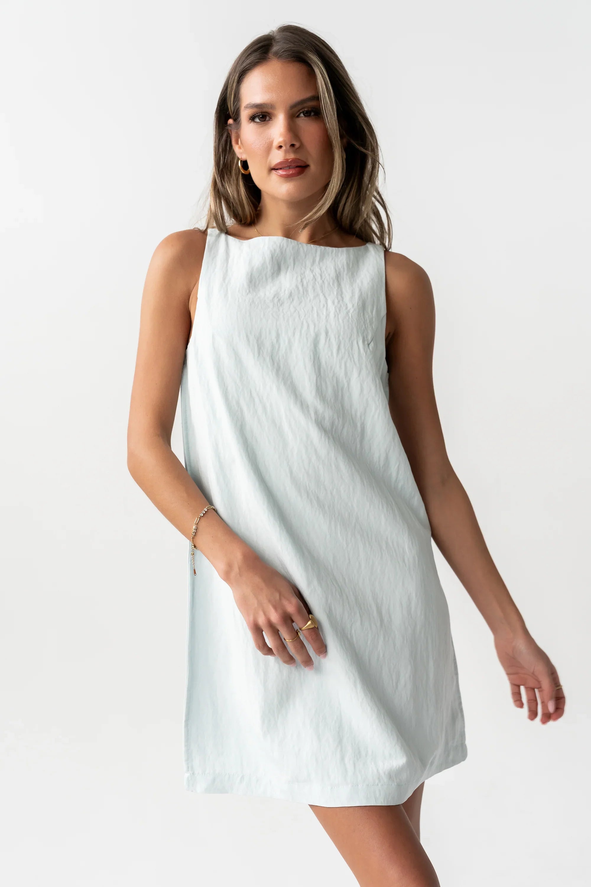 Aria Mini Dress in Blue