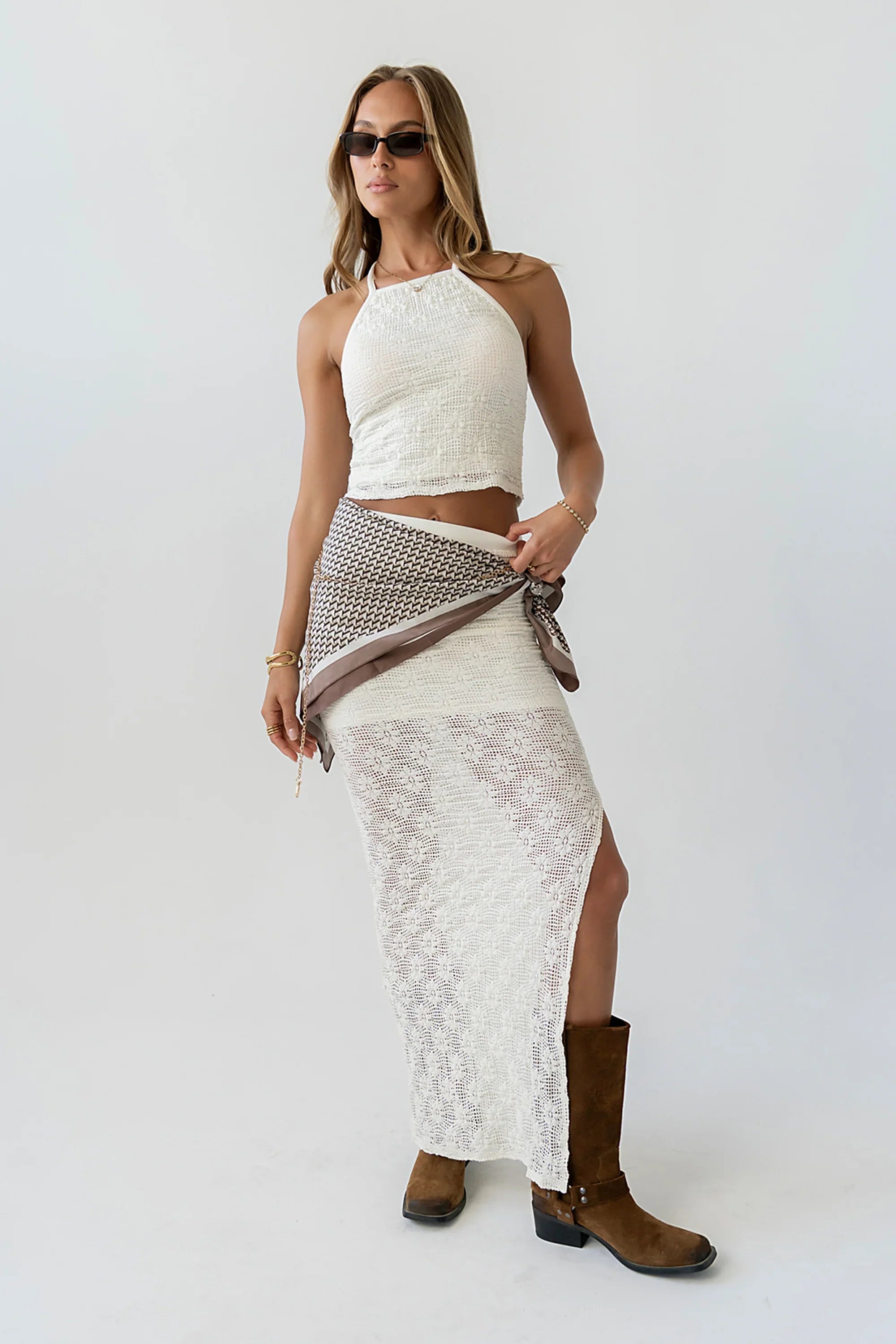 Briana Sheer Maxi Skirt