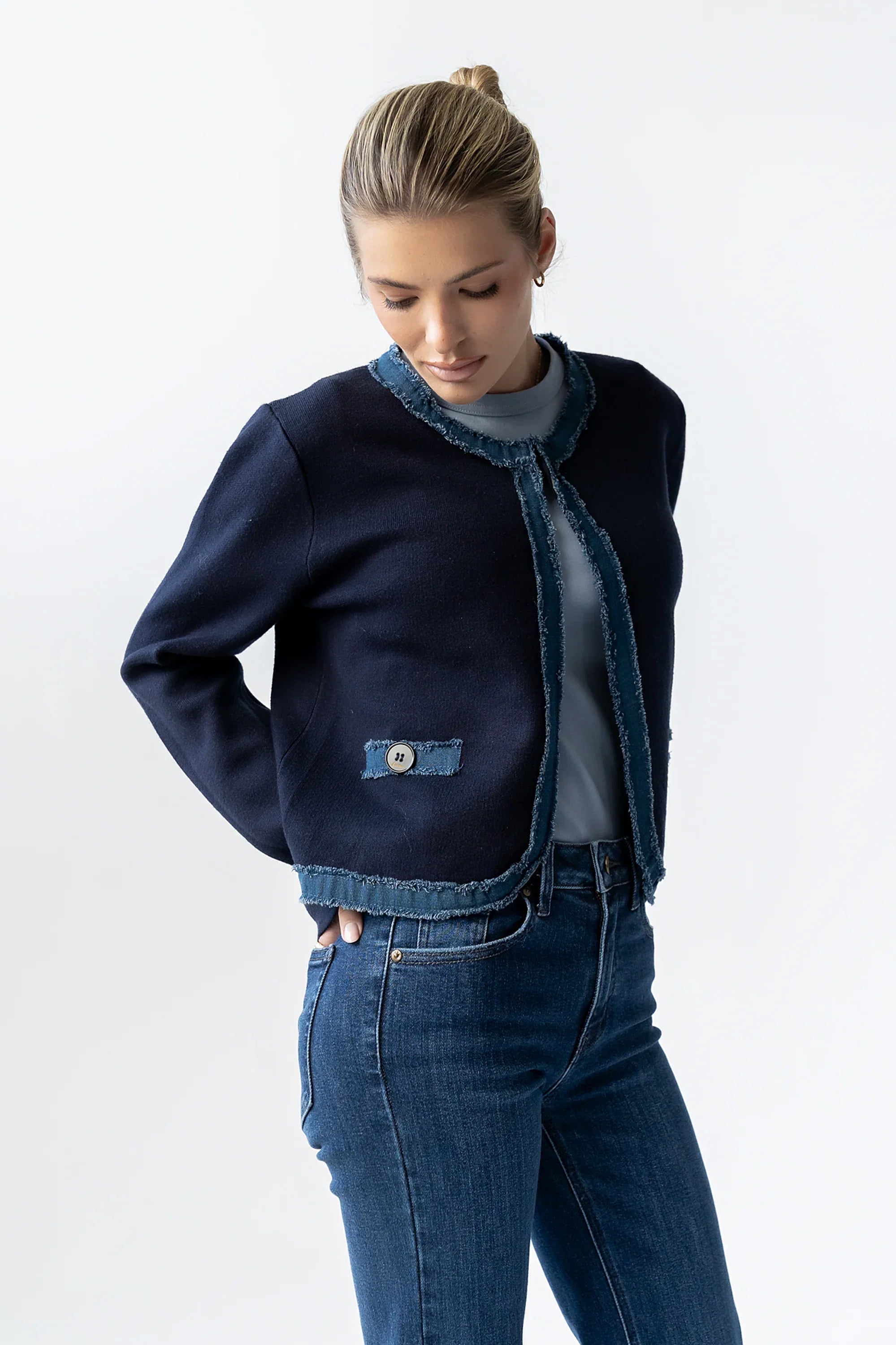 Topaz Contrast Cardigan FINAL SALE