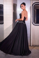 Georgina Corset Ball Gown With Scarf