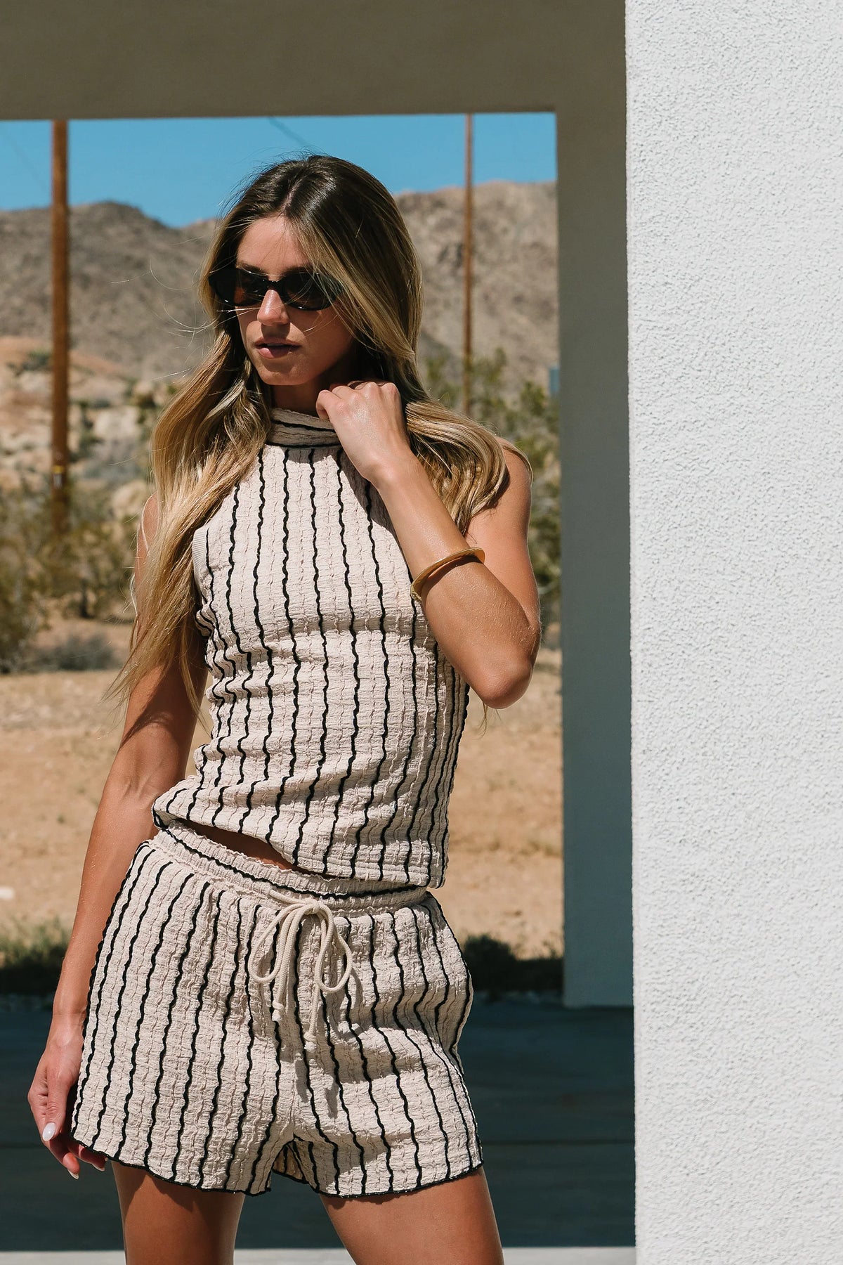 Willow Textured Top in Beige