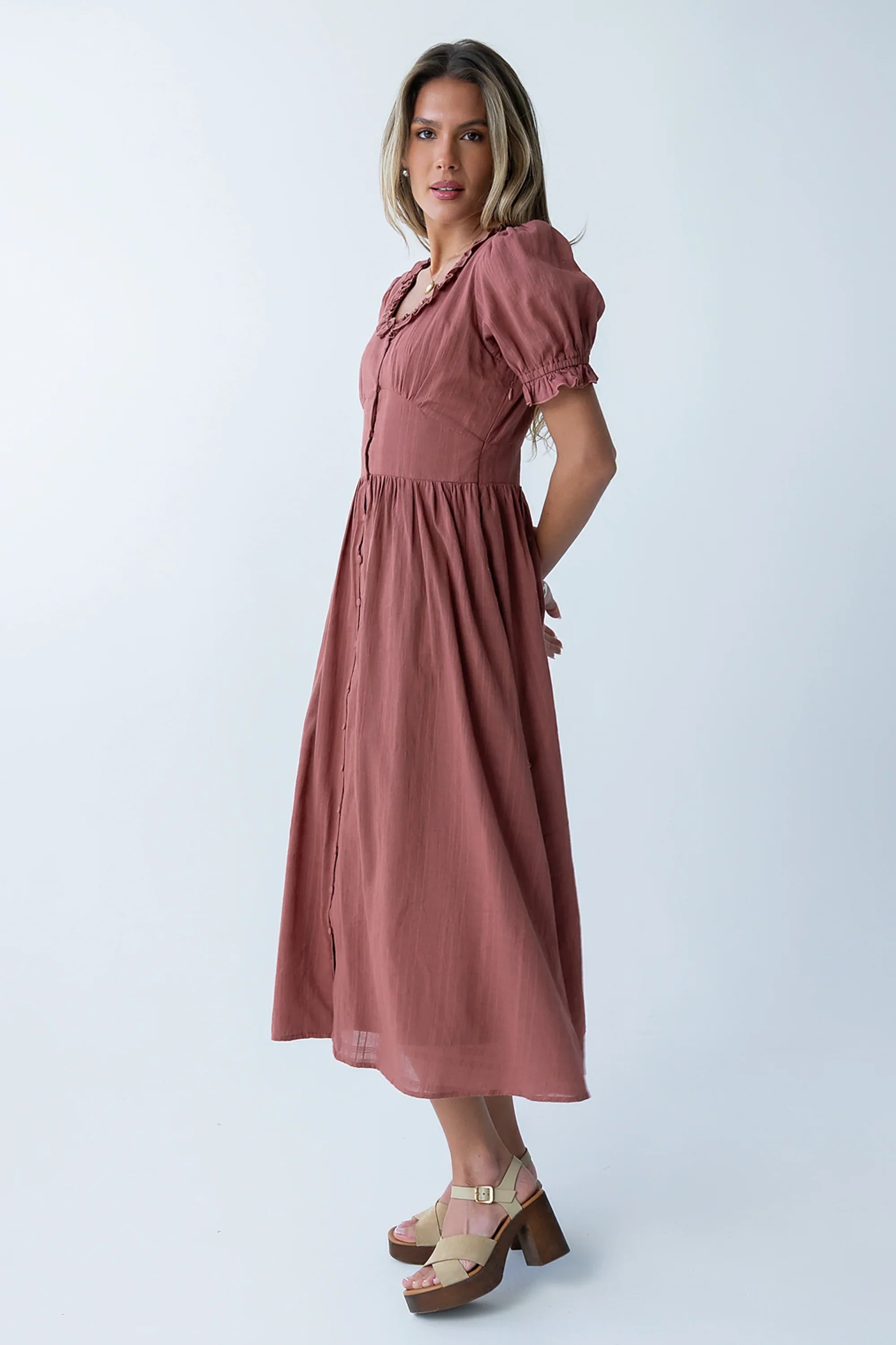 Demi Maxi Dress in Marsala