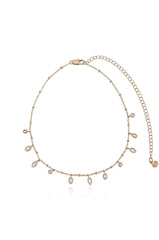 Bezel Crystal Charm Choker