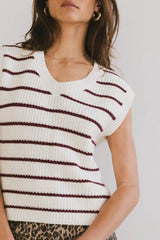 Ashen Sweater Vest in Burgundy FINAL SALE