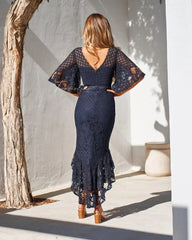 Reyna Dress Navy Blue