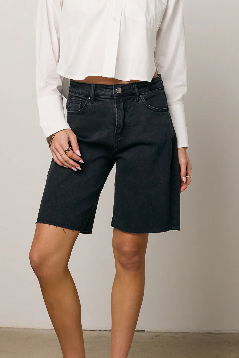 Lydia Bermuda Shorts in Black
