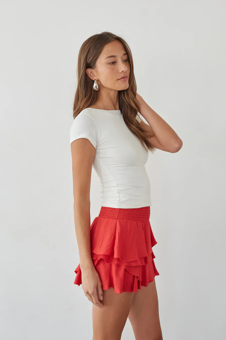 Daytona High Rise Tiered Ruffle Skort