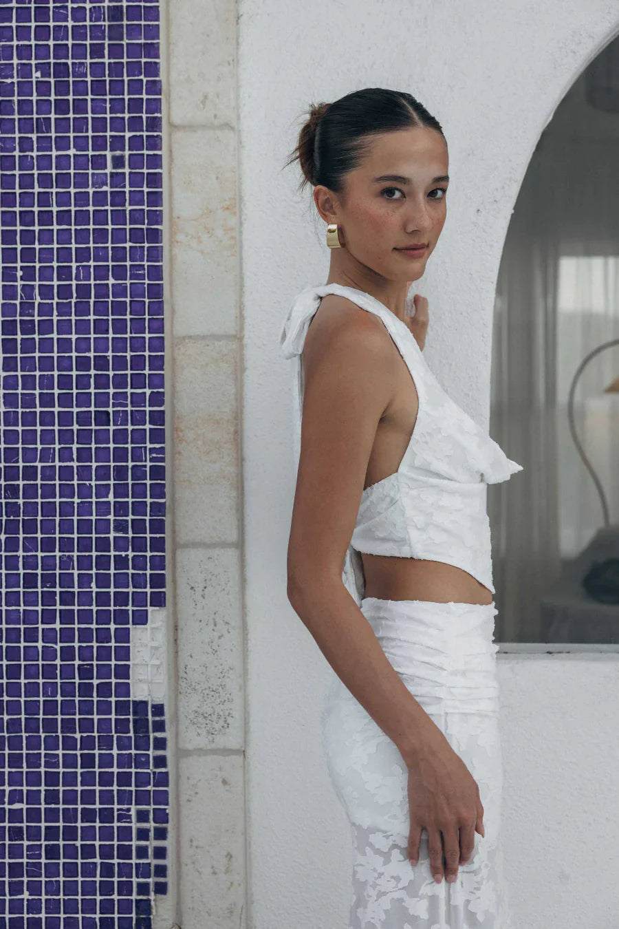 Manon Halter Cowl Crop Top