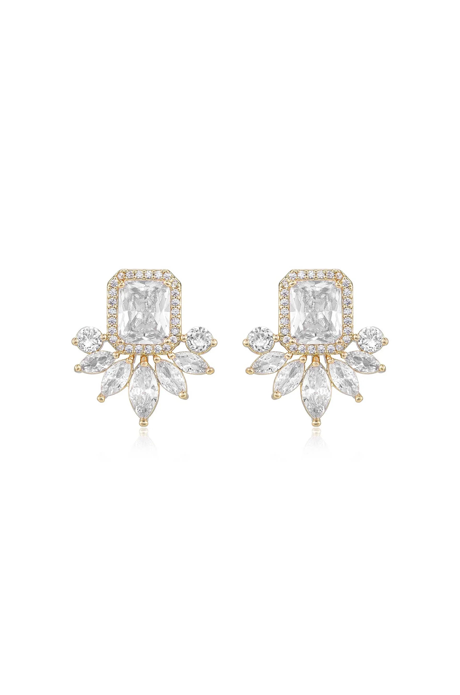 Shine Crystal Stud Earrings