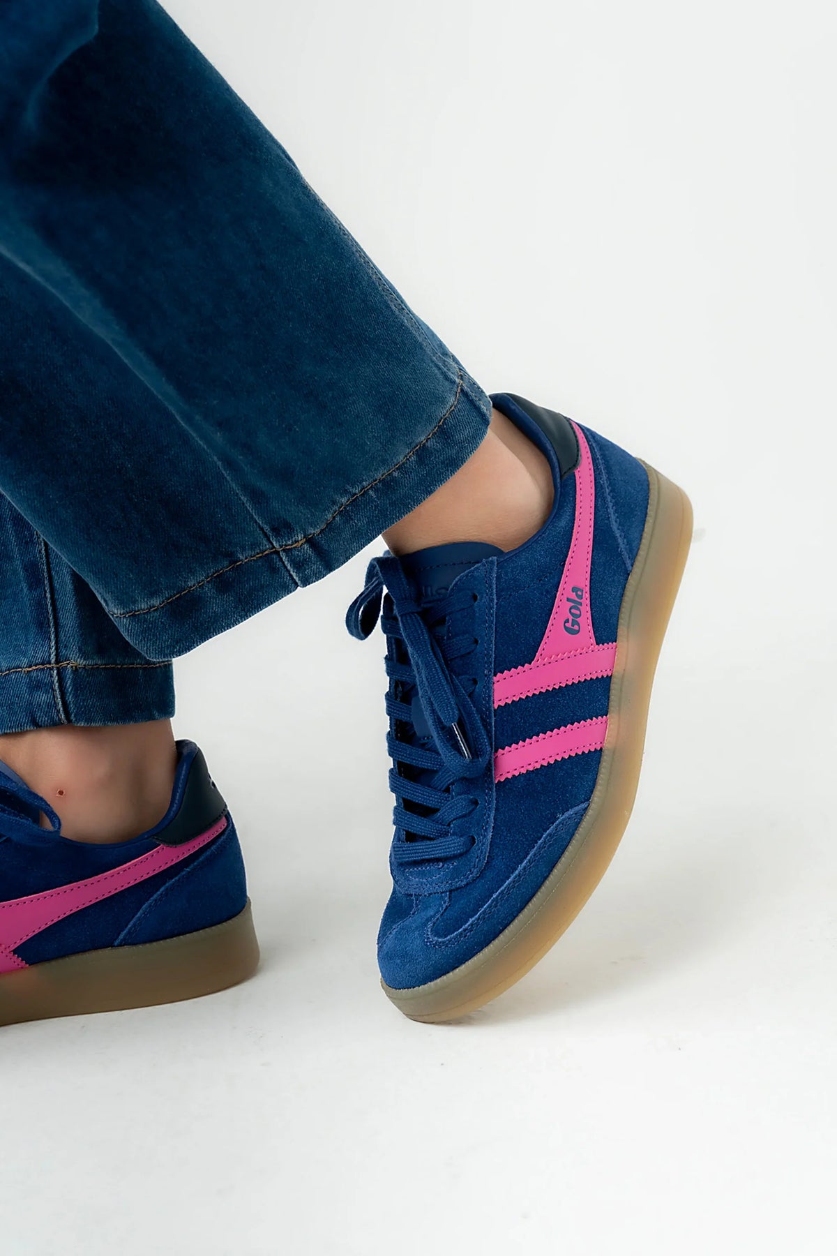Gola Viper Leather Sneakers in Blue