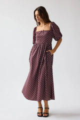 Jersey Polka Dot Midi Dress FINAL SALE