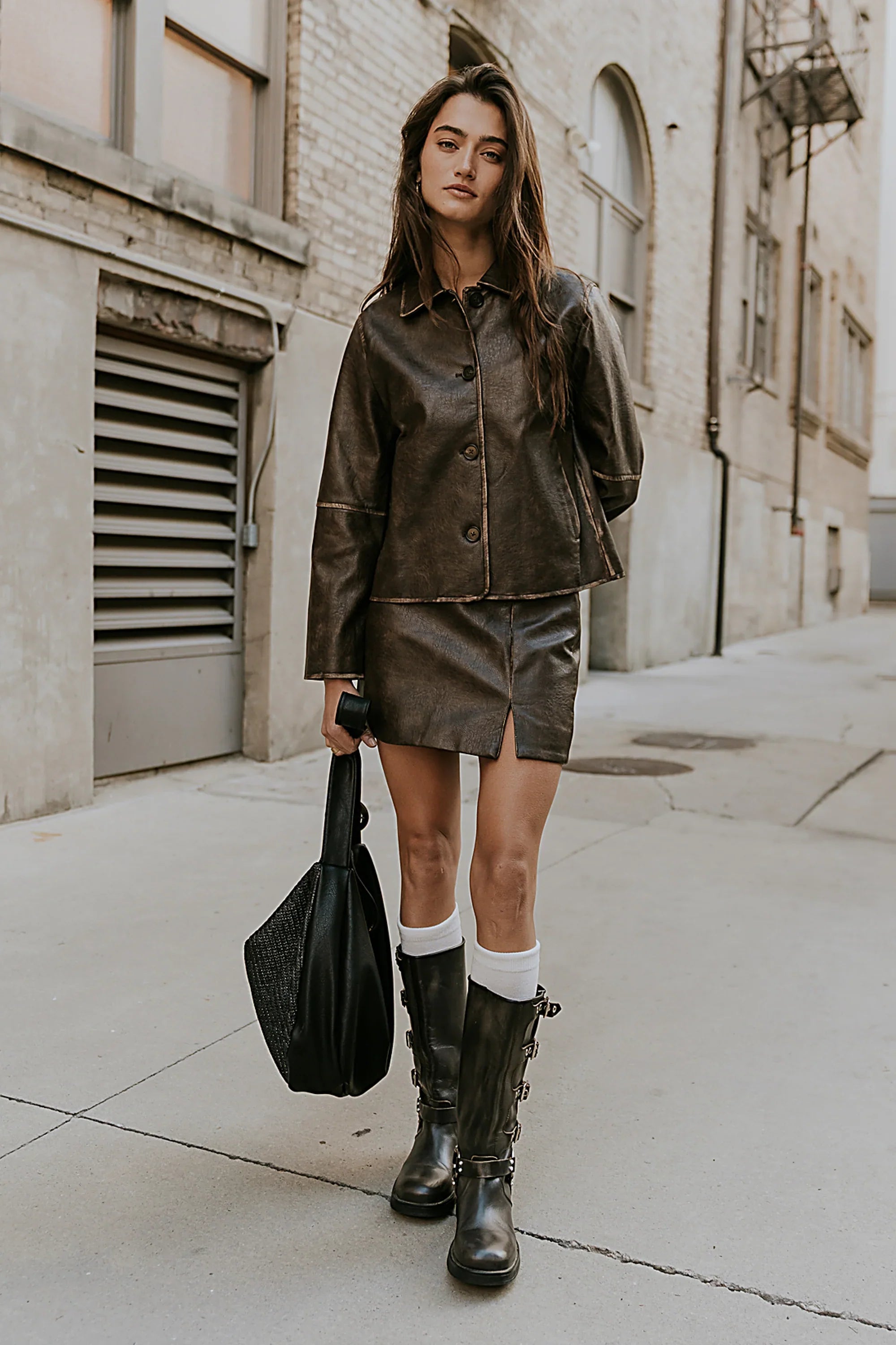 Kelsey Vegan Leather Jacket FINAL SALE