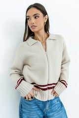 Polly Knit Jacket in Oatmeal FINAL SALE