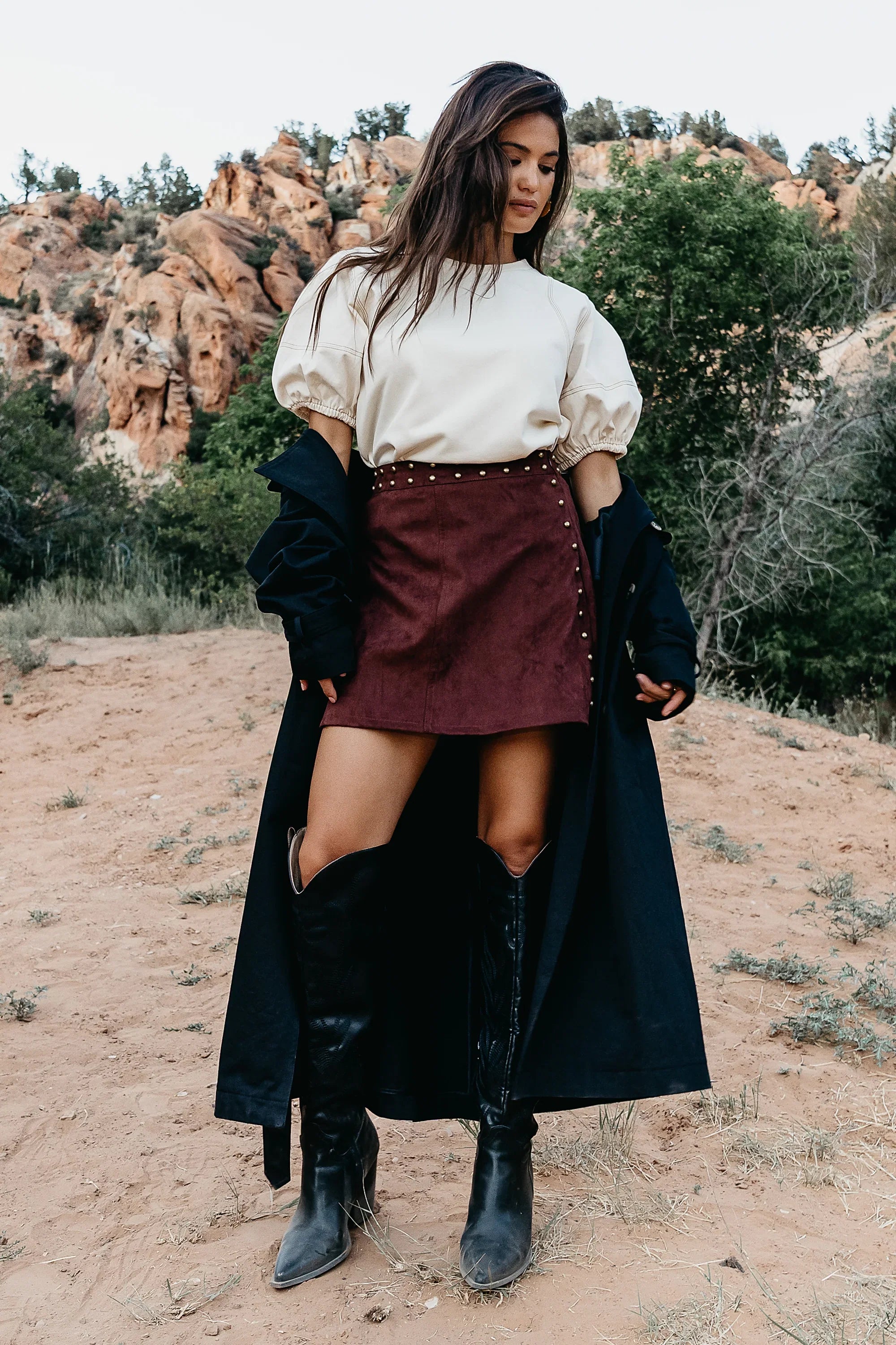 Aspen Puff Sleeve Top in Ecru FINAL SALE