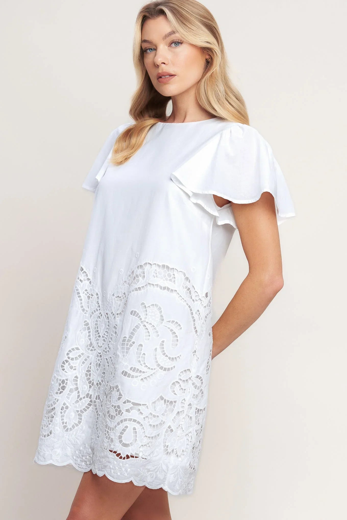 ALL THE RIGHT REASONS WHITE EYELET DRESS
