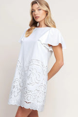 ALL THE RIGHT REASONS WHITE EYELET DRESS
