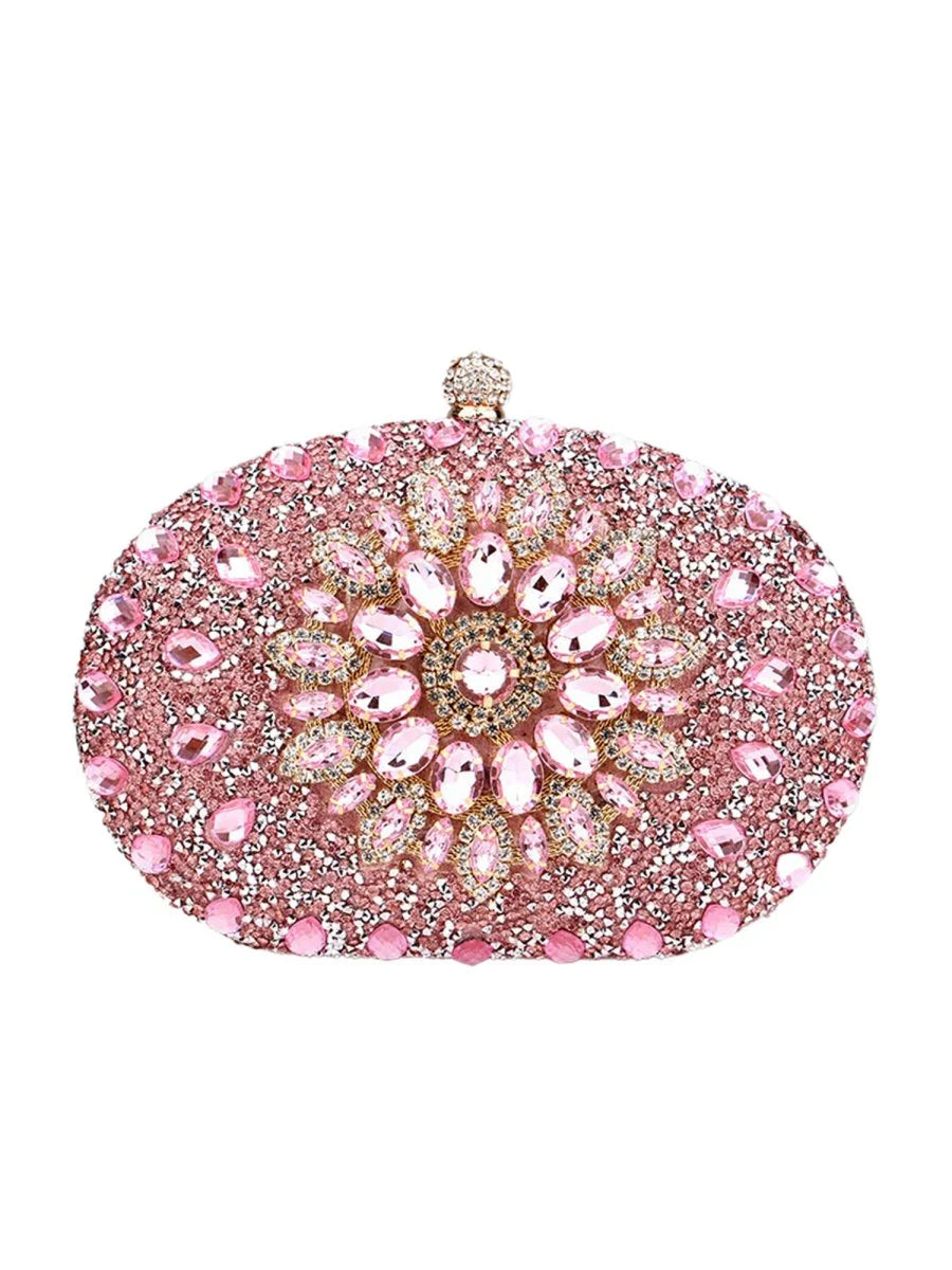 Womens All Over Crystals Sparkly Evening Clutch Bags