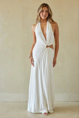 Seraya Halter Cut Out Maxi Dress