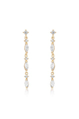 Dainty Linear Crystal Drop Earrings