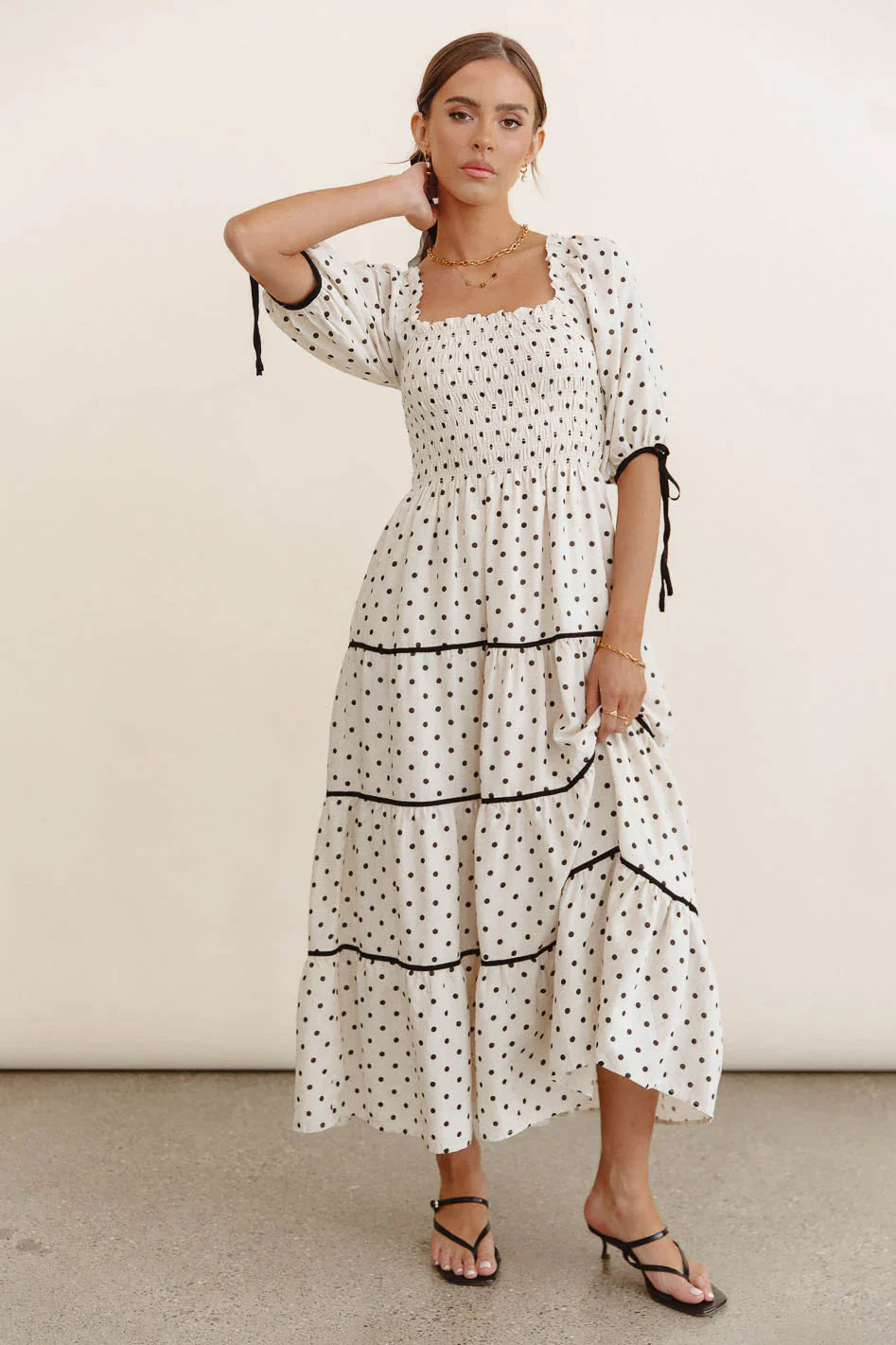 Hunter Smocked Polka Dot Dress FINAL SALE