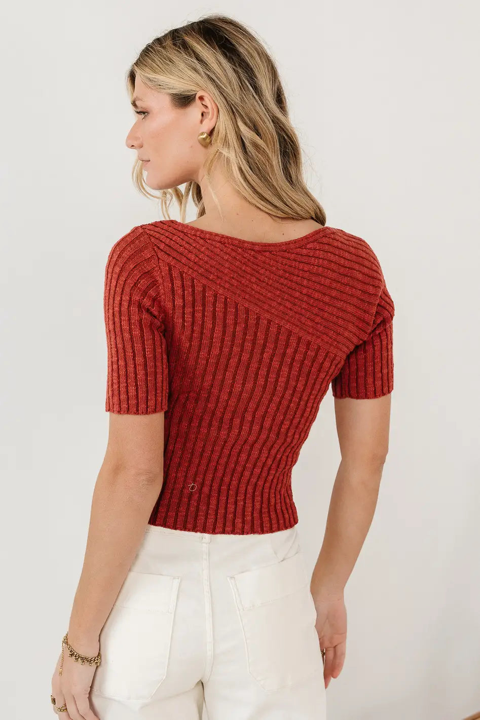 Toni Sweater Top in Brick FINAL SALE