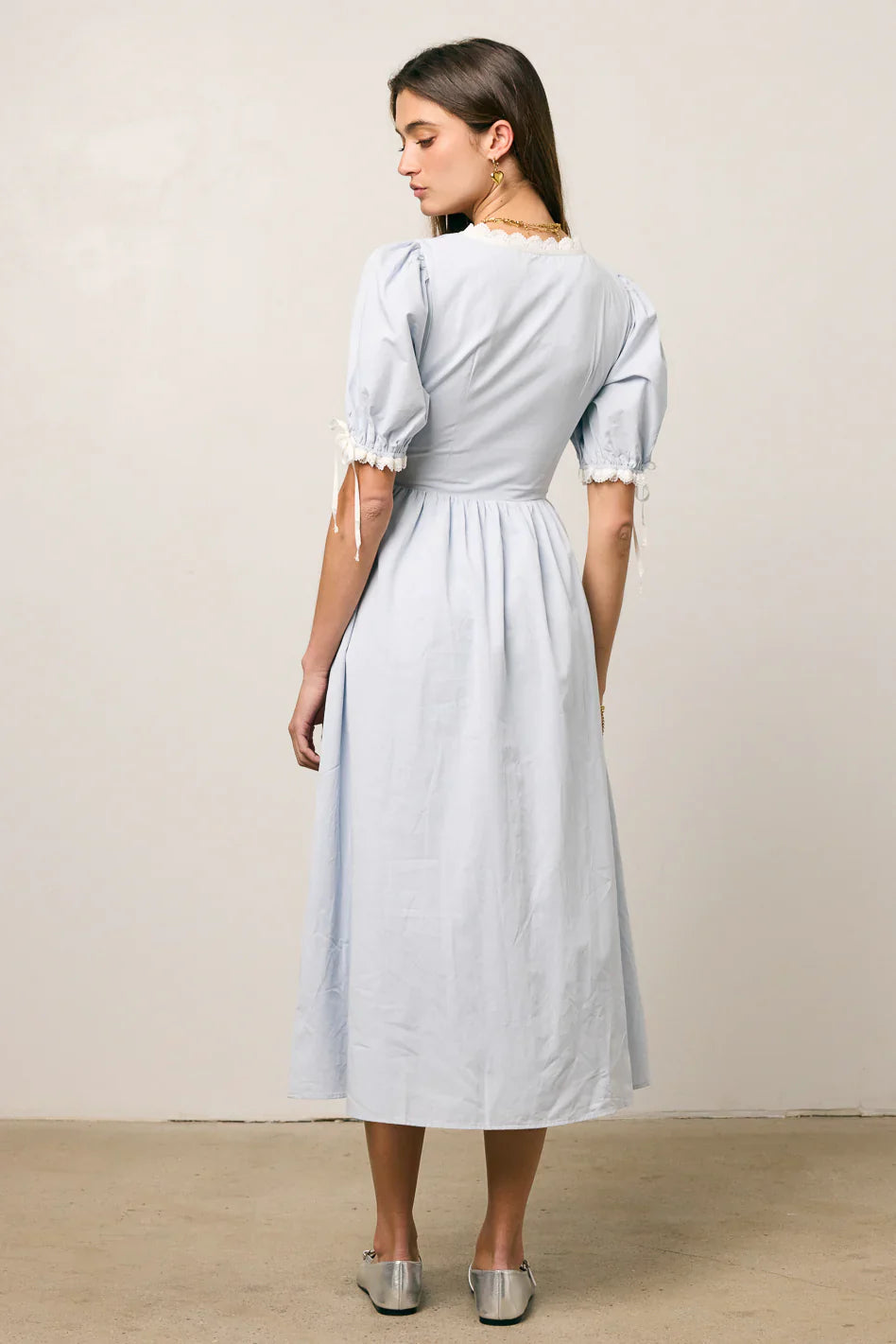 Romy Lace Trim Midi Dress FINAL SALE