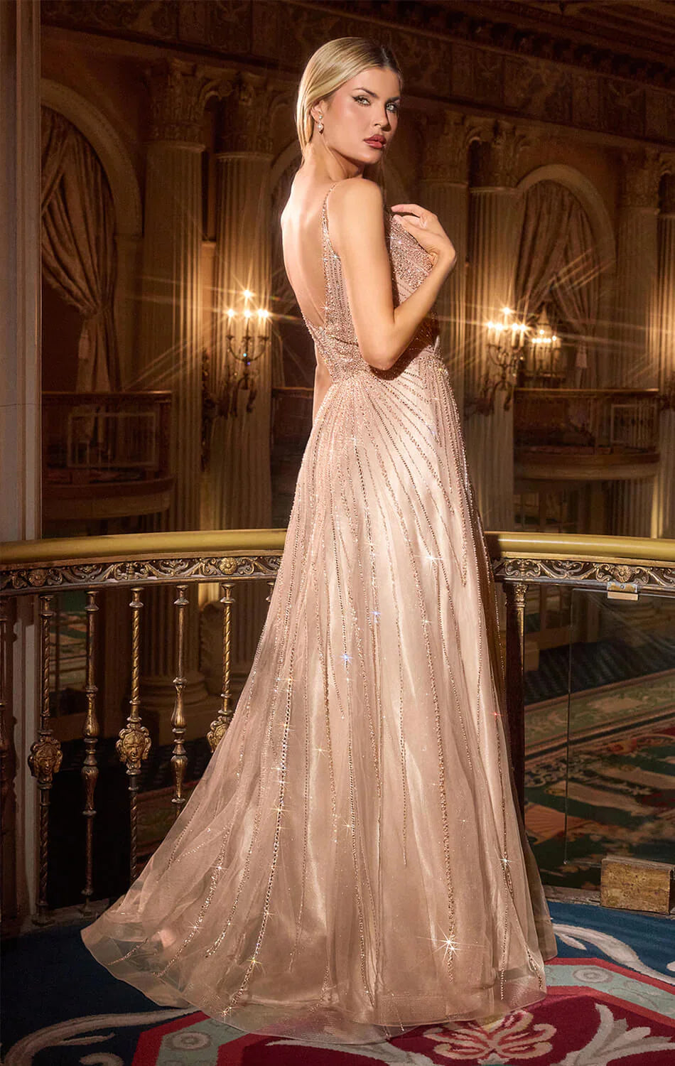 ANGELA GOWN A LINE BEADED DRESS