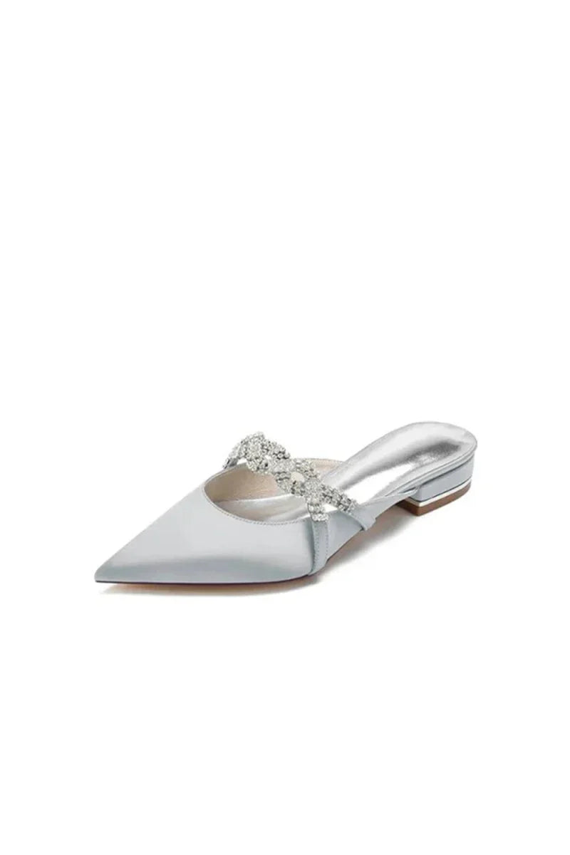Glitter Crystal Embellished Kitten Sandals
