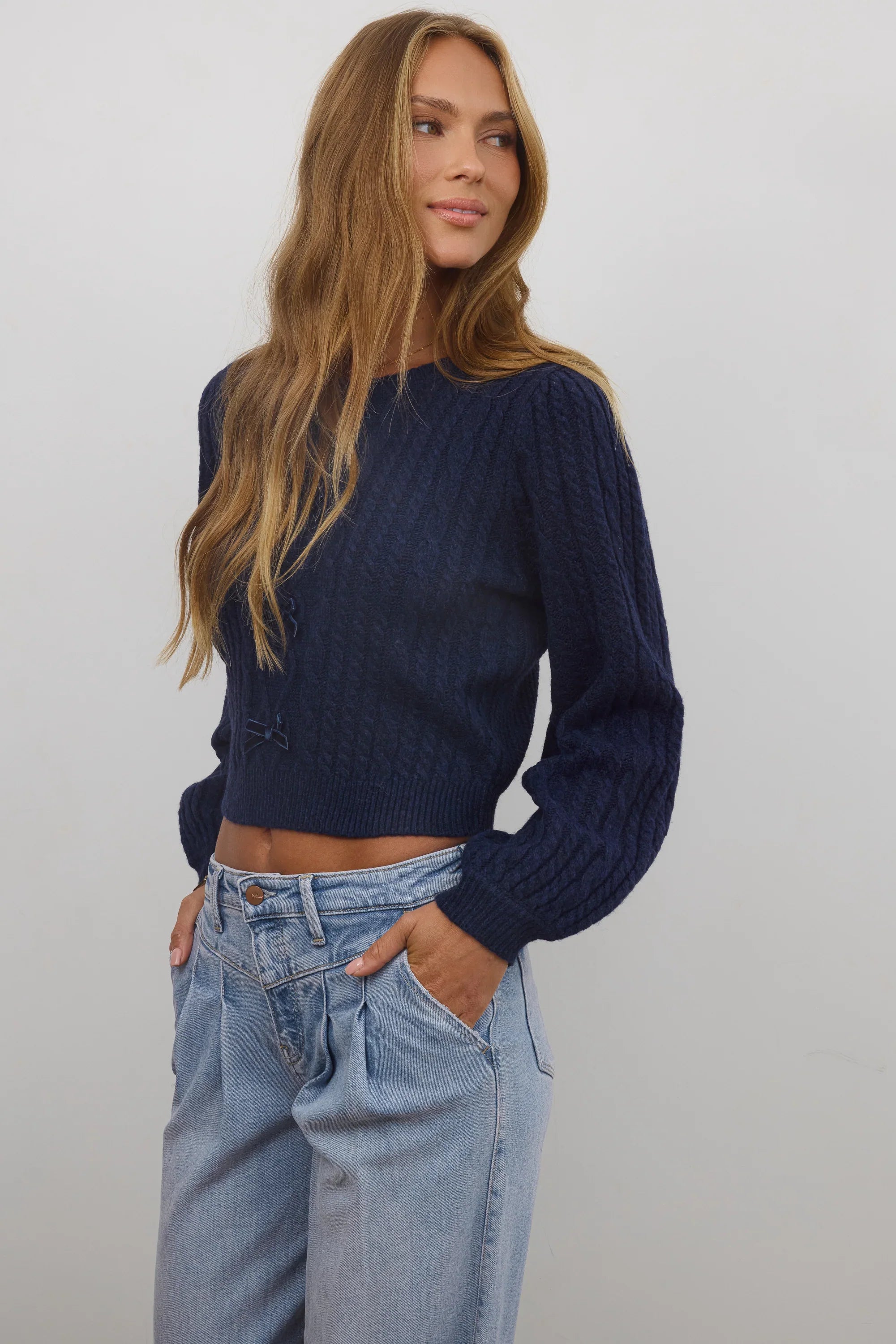 Jess Cable Knit Sweater FINAL SALE