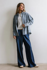 Kandy Striped Denim Shacket