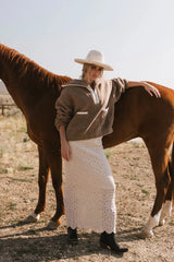 Nora Fleece Pullover in Brown FINAL SALE