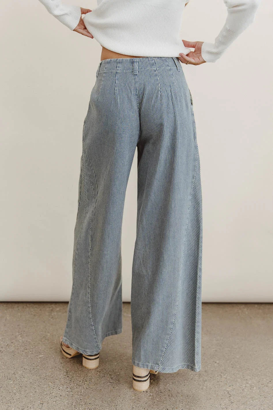 Milla Striped Wide Leg Jeans FINAL SALE