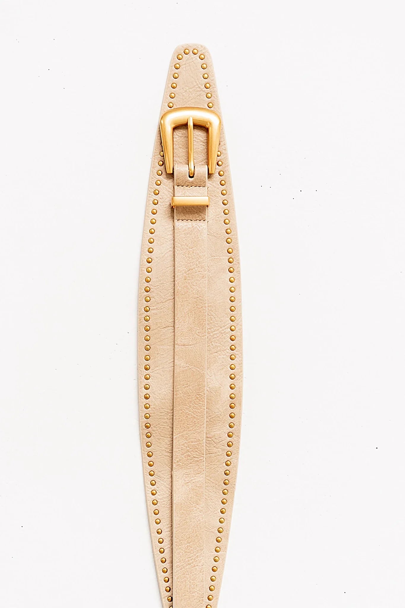 Jaylen Leather Sash Belt in Bone
