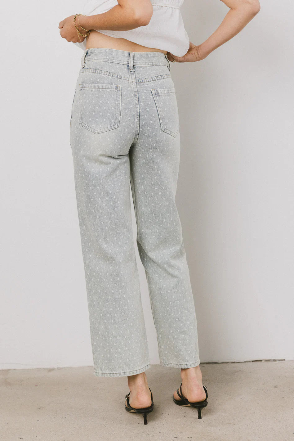 Hailey Polka Dot Straight Leg Jeans FINAL SALE