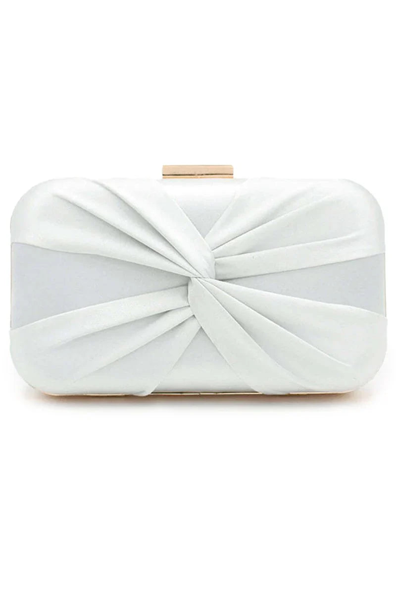 Classic Silk Like Closure Clutch Purse