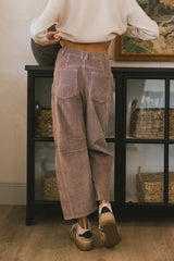 Lisette Barrel Jean in Mauve Courduroy FINAL SALE