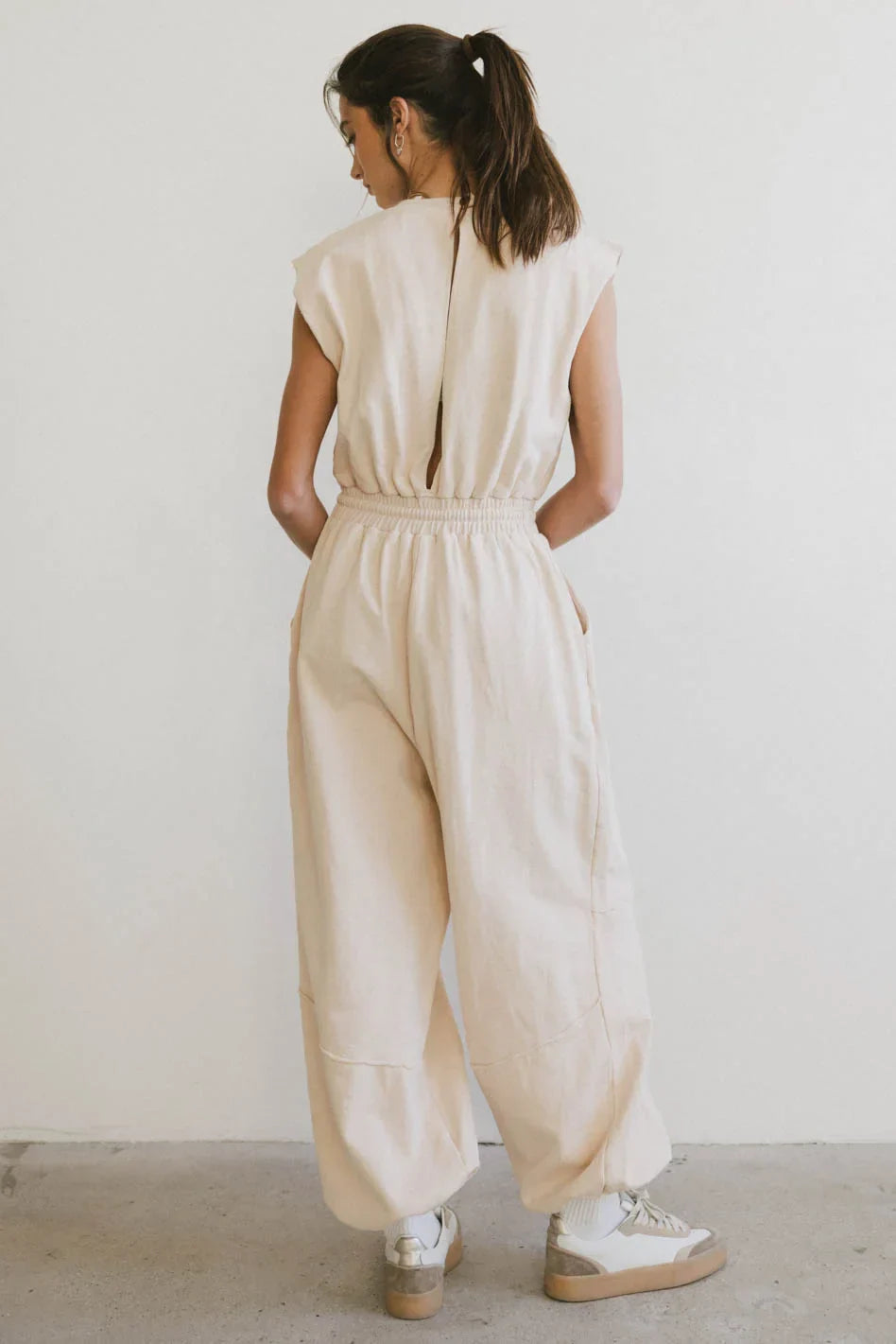 Weekend Warrior Jumpsuit in Ivory FINAL SALE