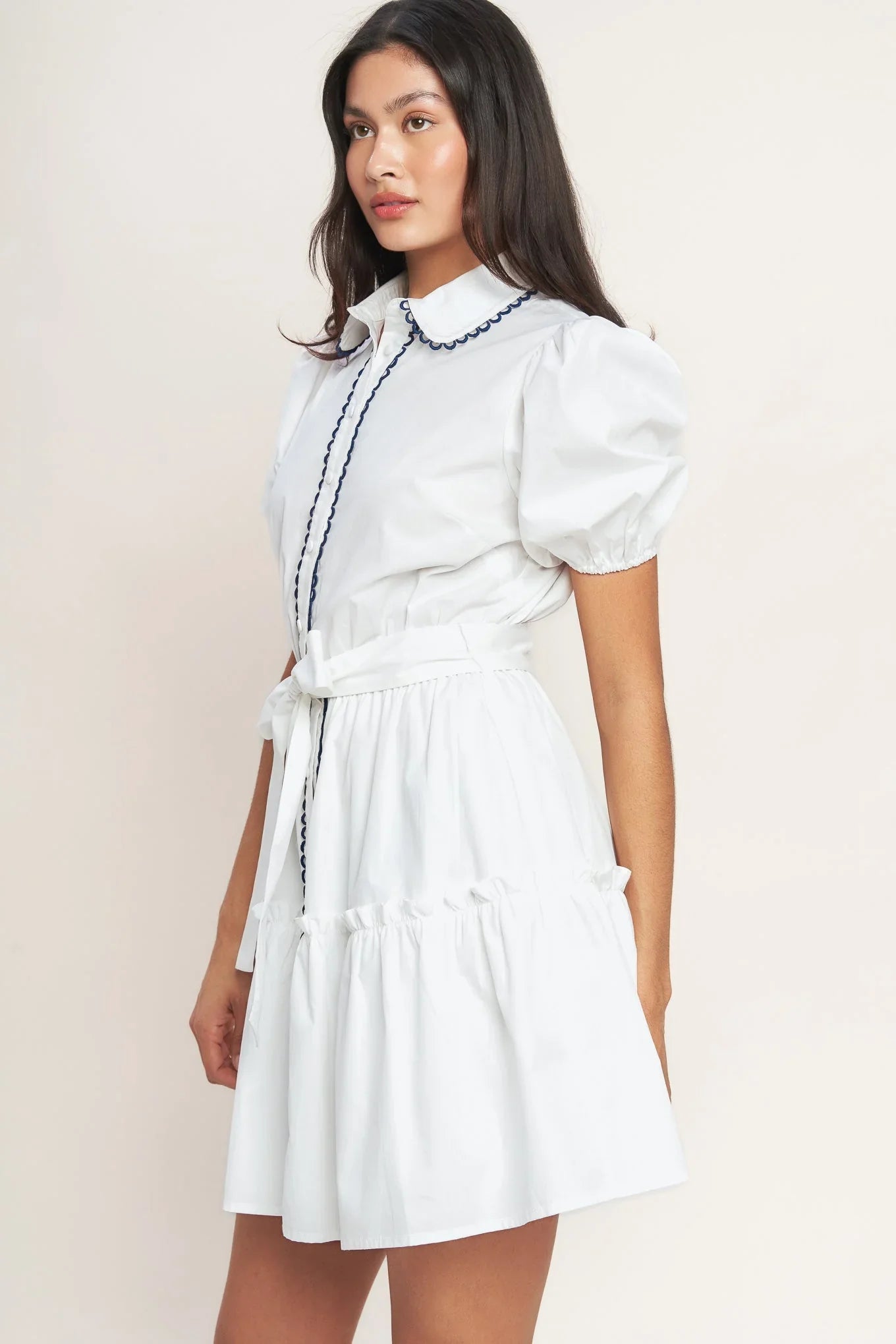 A LITTLE BIT LOVELY WHITE MINI DRESS