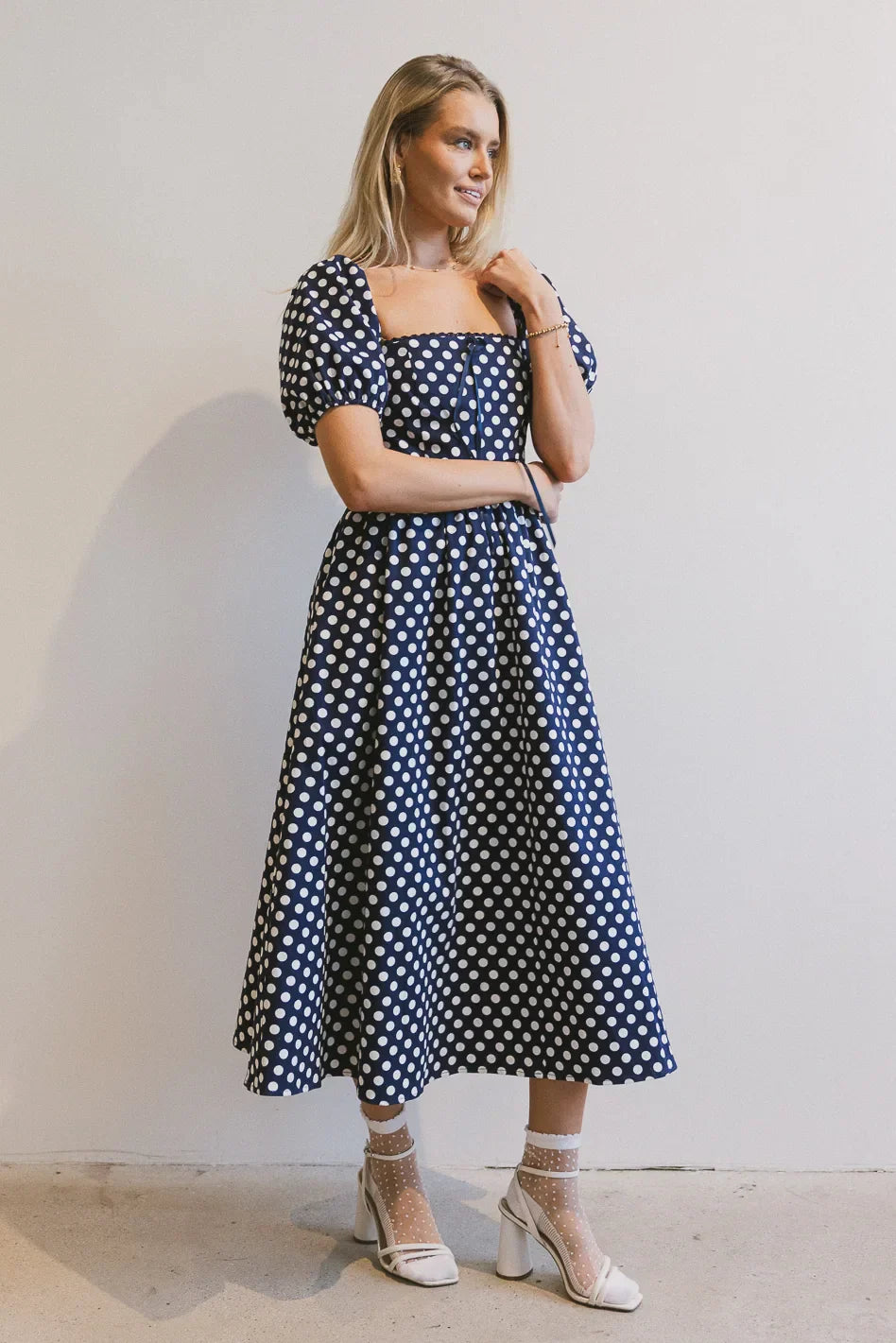 Katerina Polka Dot Midi Dress FINAL SALE