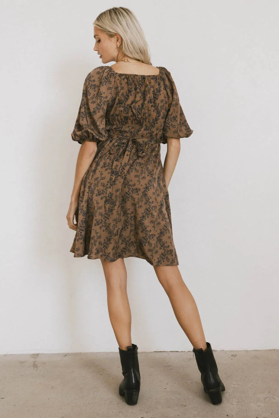 Bellamy Mini Dress in Brown FINAL SALE