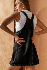 Koa Denim Mini Dress in Black FINAL SALE