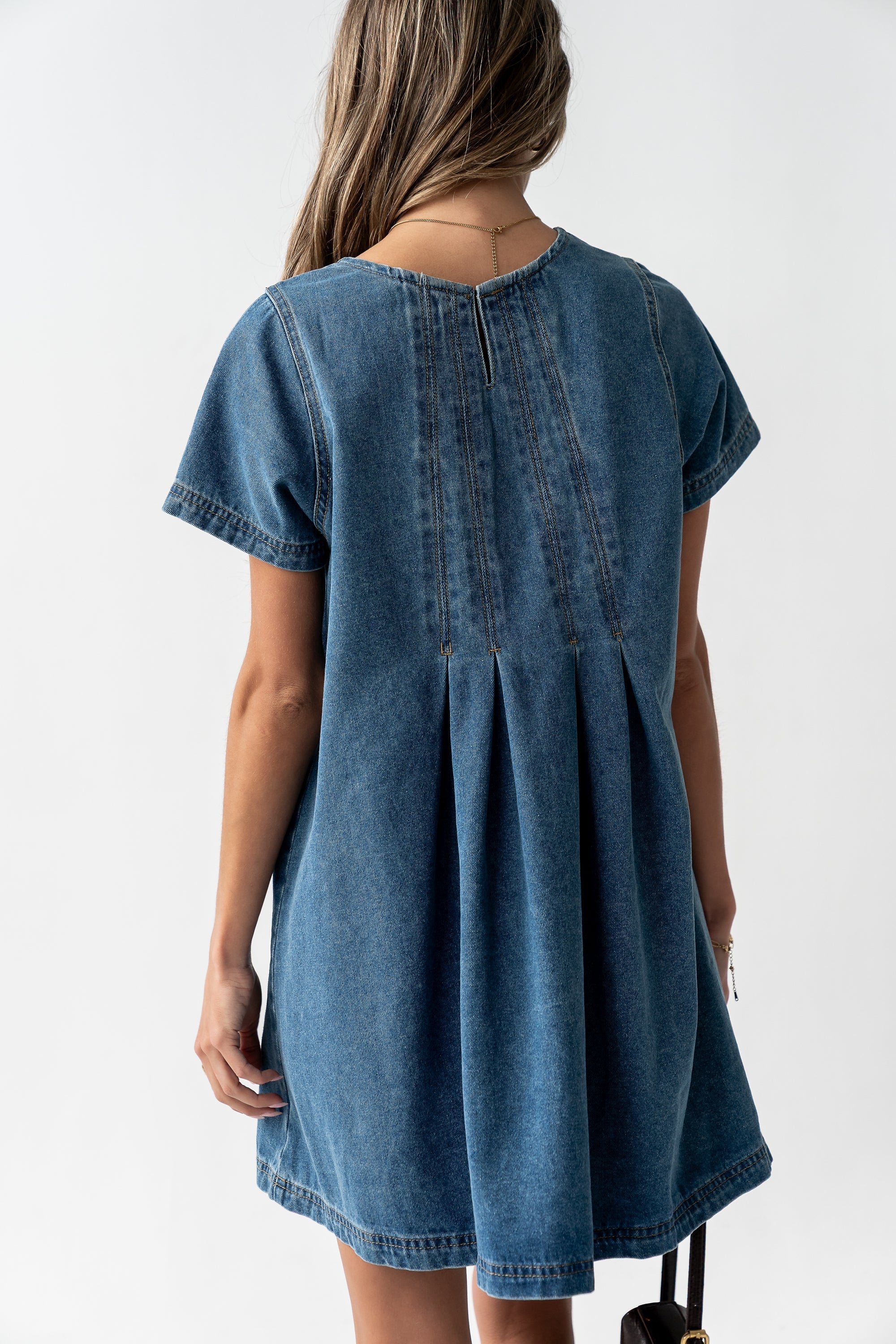Zalara Denim Baby Doll Dress