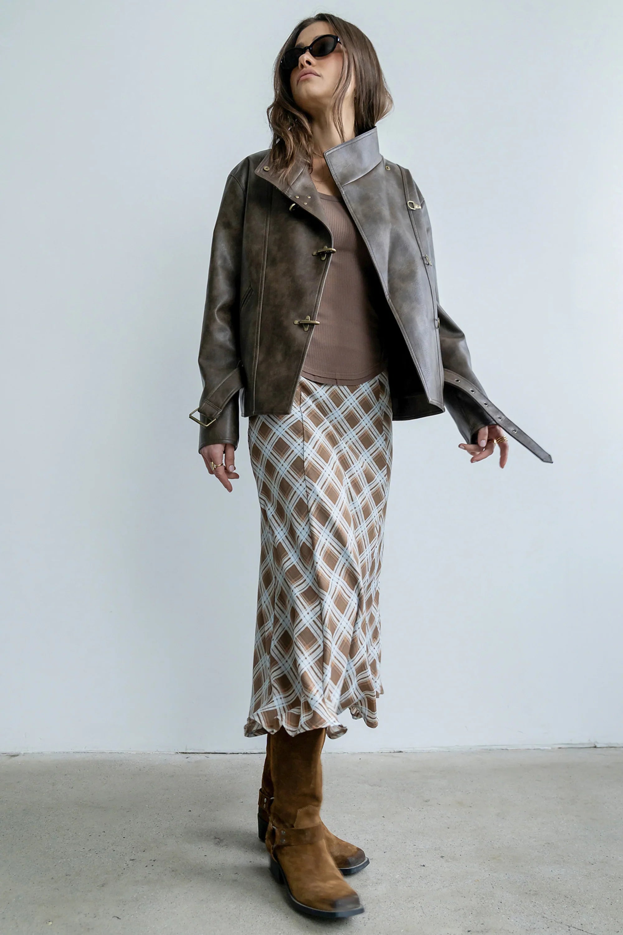 Zadie Plaid Maxi Skirt