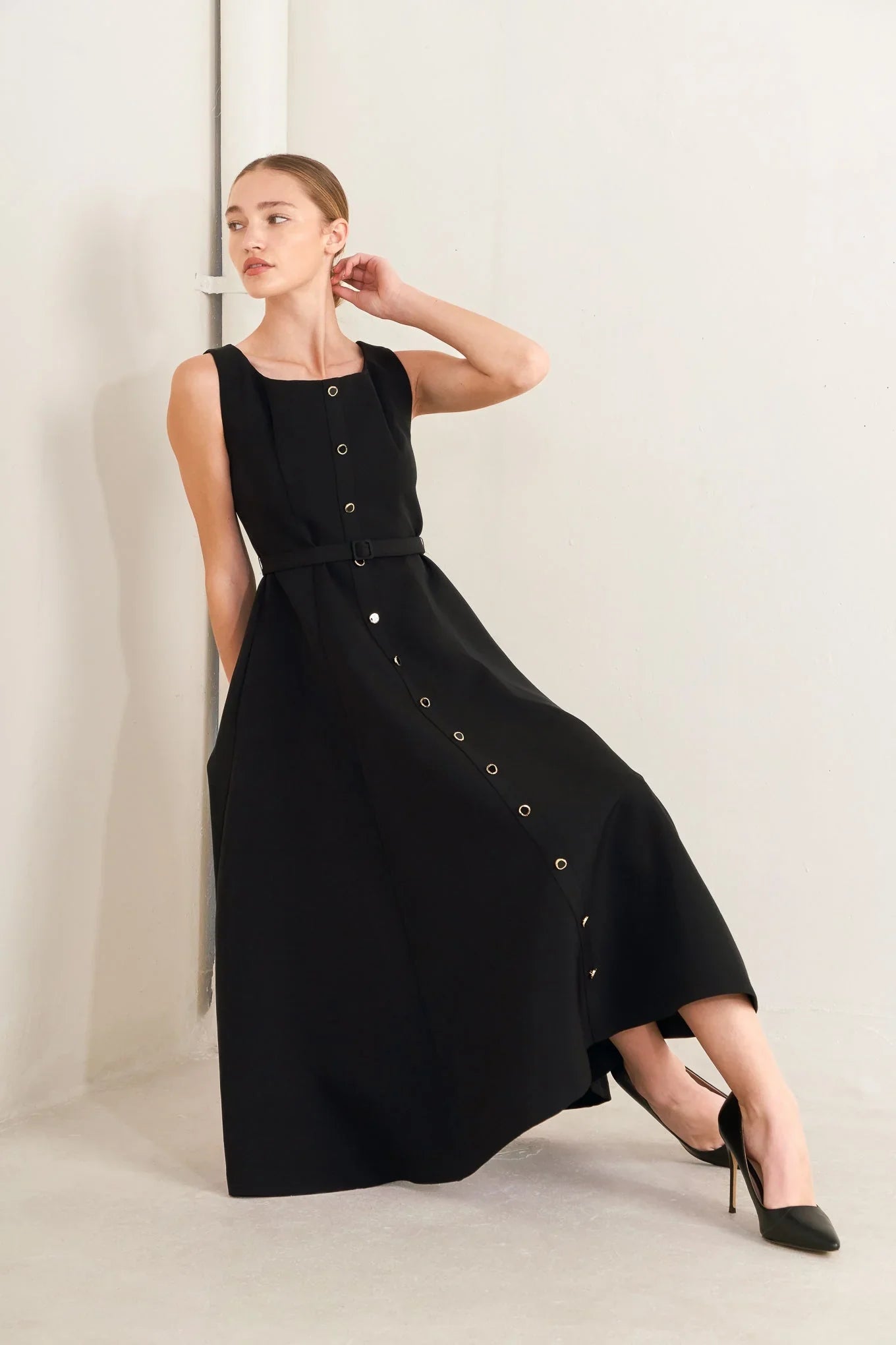 PARIS AFTER DARK MIDI DRESS