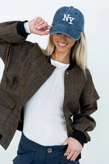 Ricky Herringbone Bomber Jacket