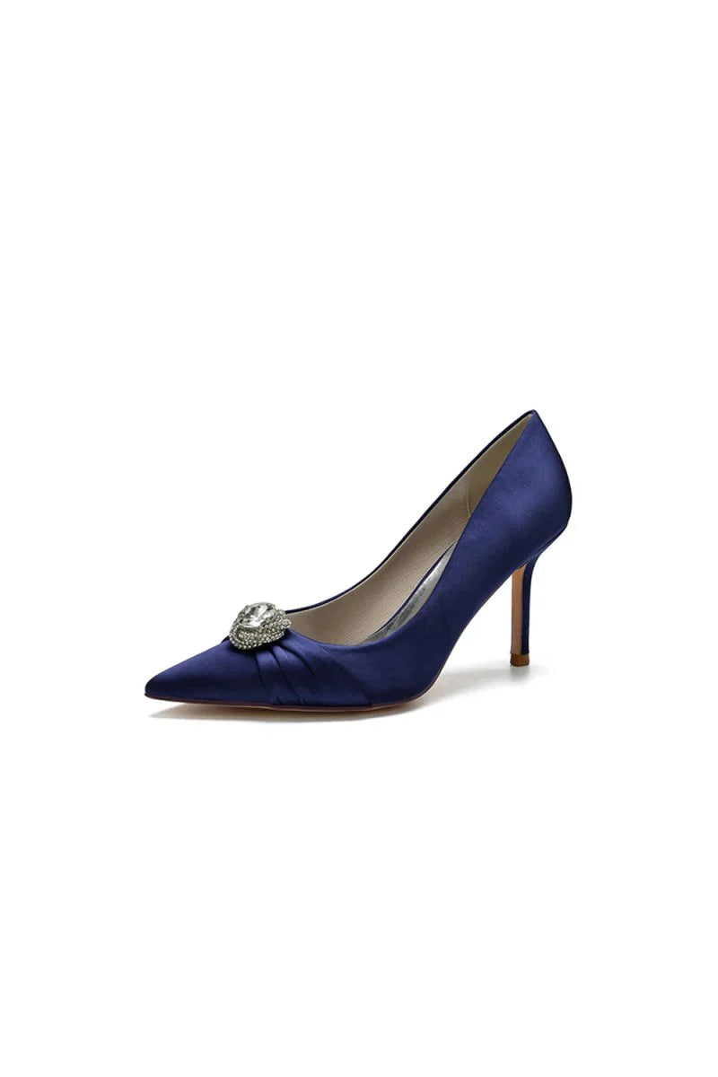 Cocktail Pointed Toe Crystal High Heels