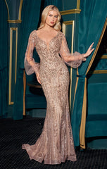 LEIGHTON GOWN LONG SLEEVE MERMAID GOWN