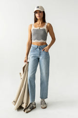 Karina Folded Straight Leg Jeans